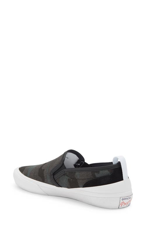 Shop Official Program Canvas Slip-on Sneaker In Camo/black/white