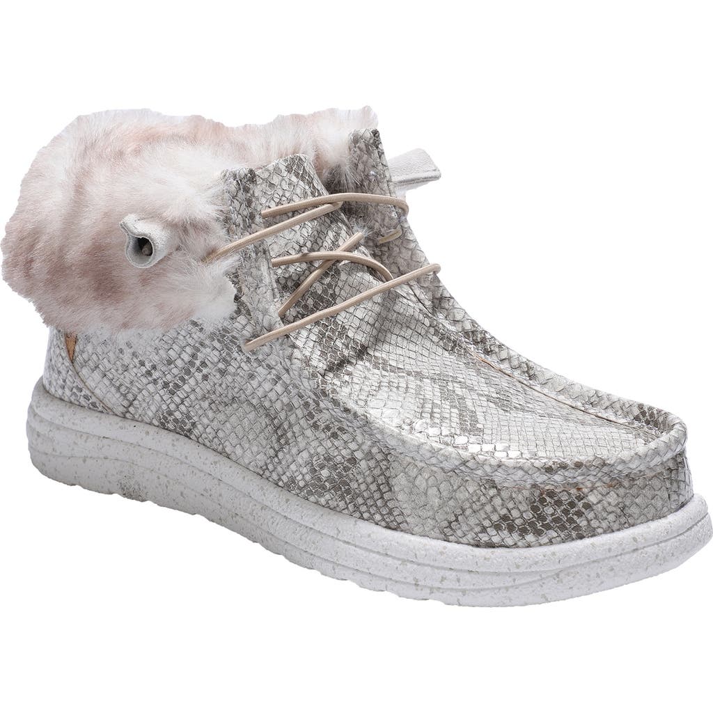 Lamo Cassidy Faux Fur Lined Boot In Dove Snake