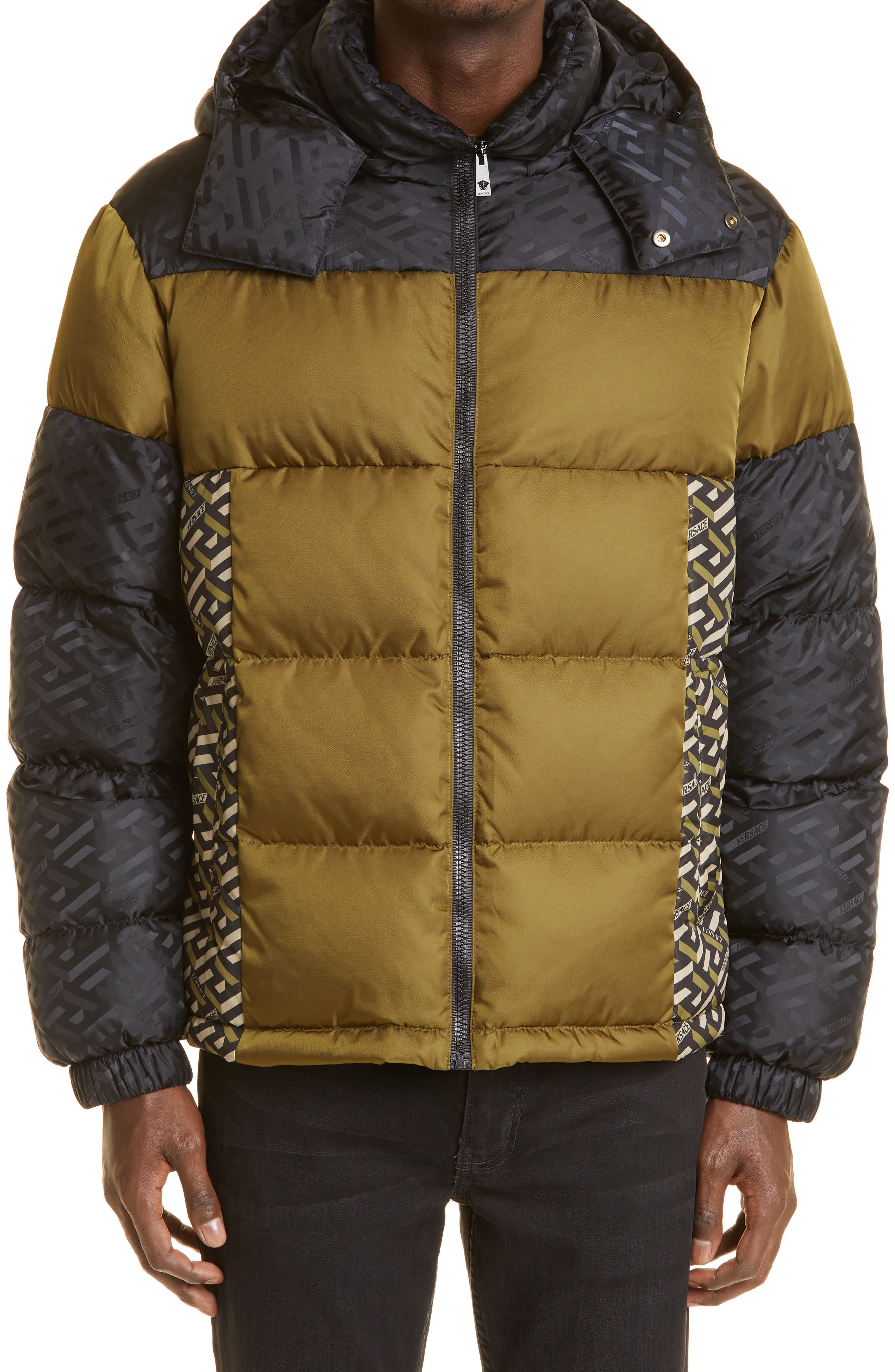 versace puffer coat mens