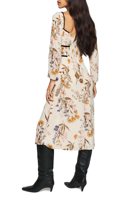 Reformation Pennie Floral Long Sleeve Midi Dress In Frolic ModeSens
