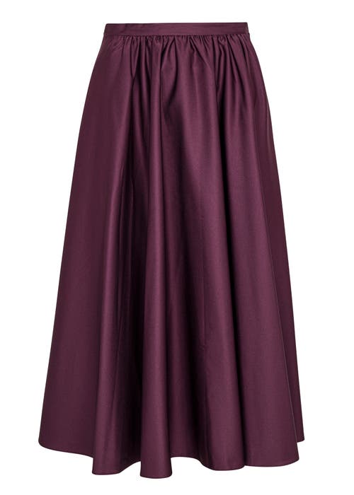 Shop Rebecca Taylor Techy Sateen Skirt In Plum