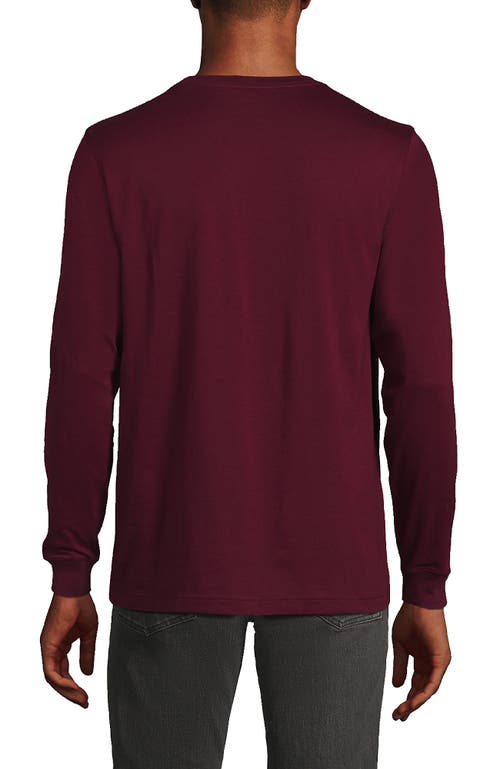 Shop Lands' End Super-t Long Sleeve T-shirt In Rich Burgundy