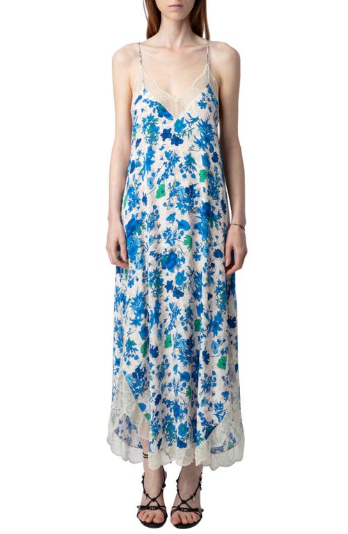 Zadig & Voltaire Ristyl Floral Lace Detail Slipdress Ecru at Nordstrom,