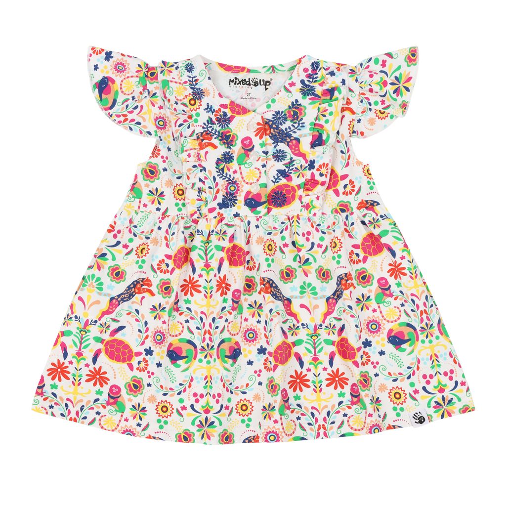 Mixed Up Clothing Girls Vestito Dress In Animal Arabesque
