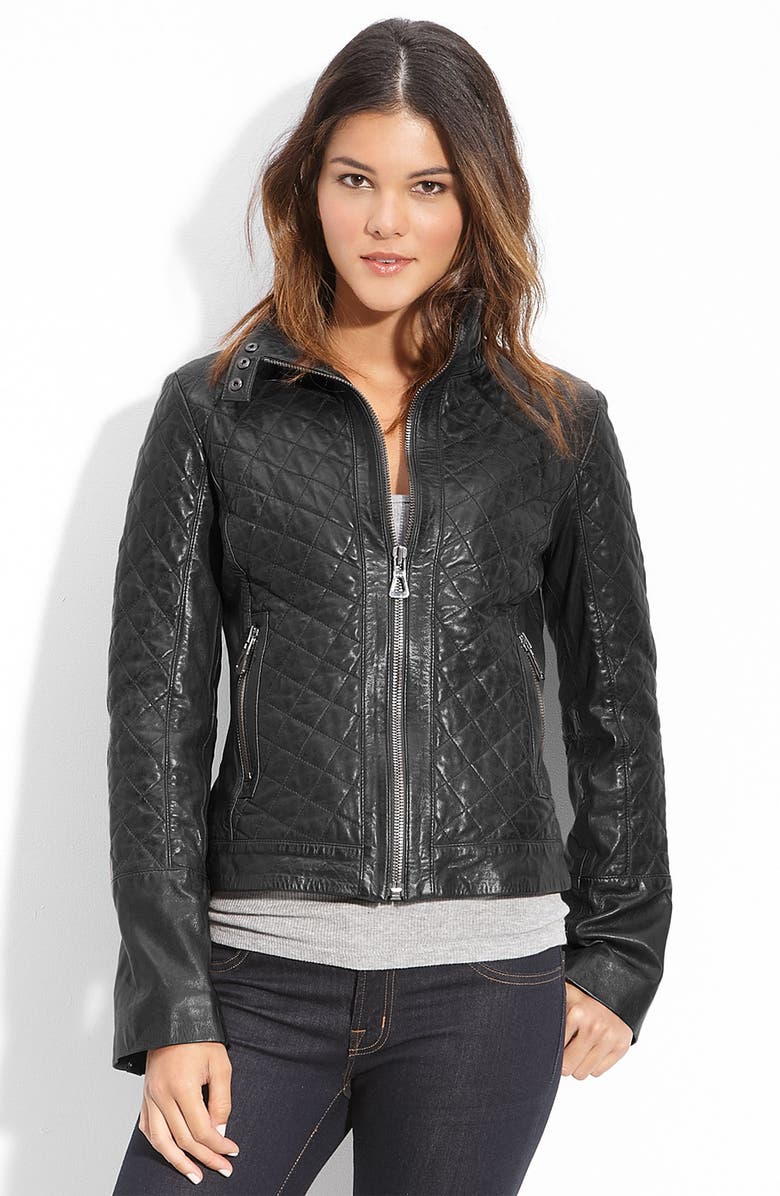Bod & Christensen Quilted Leather Jacket | Nordstrom