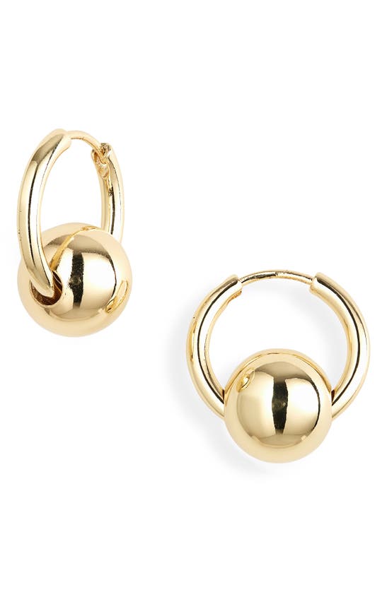 Shop Area Stars Ball Huggie Hoop Earrings In Gold