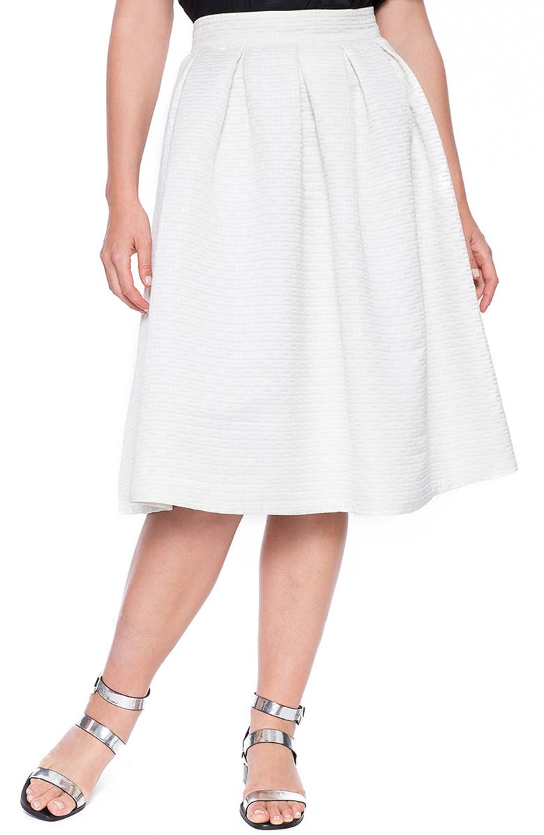 ELOQUII Quilted Midi Skirt (Plus Size) | Nordstrom
