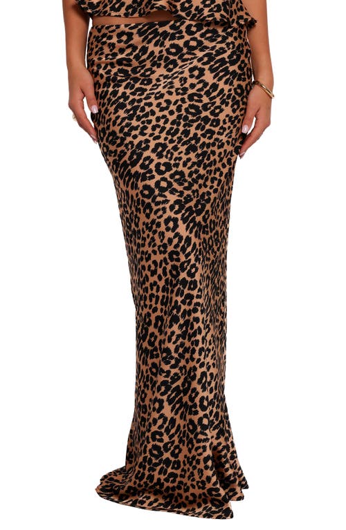 Petal And Pup Petal & Pup Velman Leopard Print Maxi Skirt In Brown