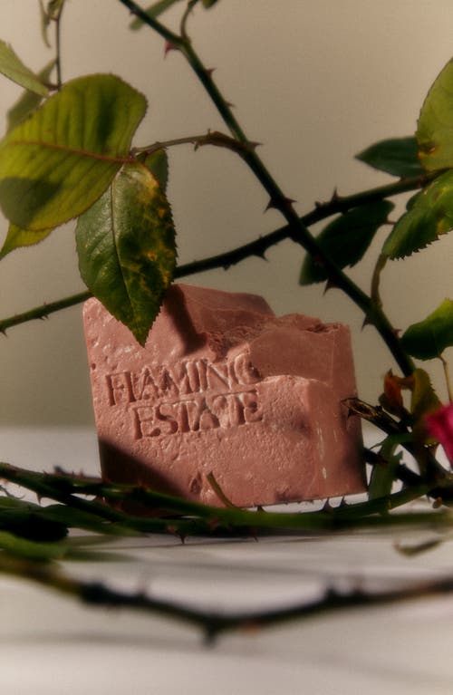 Flamingo Estate Night Blooming Jasmine & Damask Rose Soap Brick In Pink
