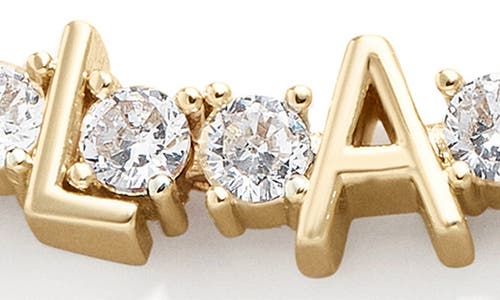 Baublebar Personalized Cubic Zirconia Tennis Bracelet In Clear/yellow Gold