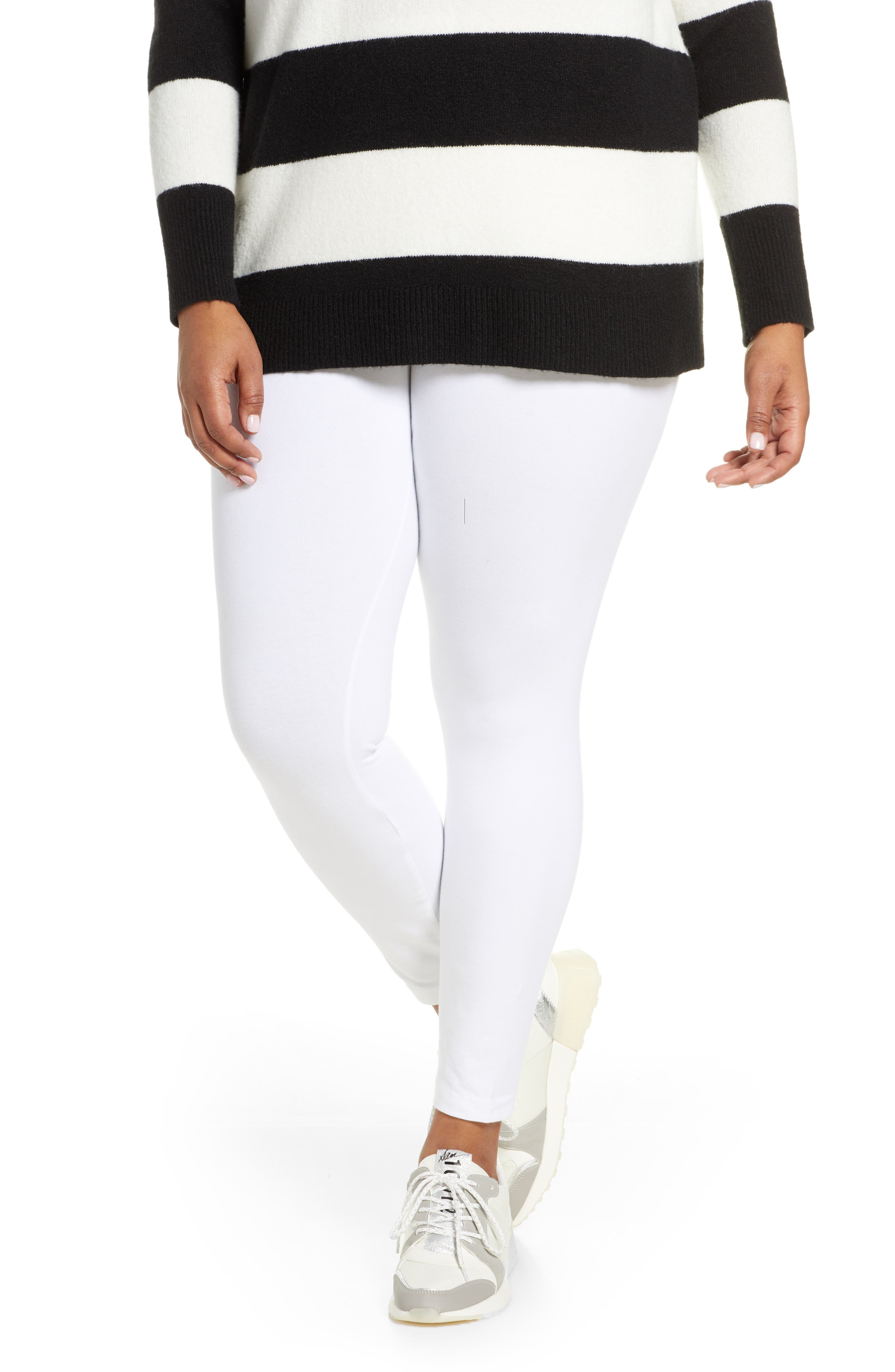 Plus Size Lysse Control Top Leggings, White