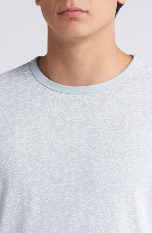 Shop Robert Barakett Marqueze Faded Floral T-shirt In Light Blue