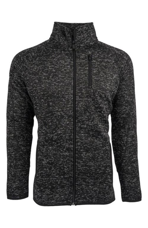 Burnside Knit Sweater Jacket In Heather Black