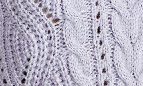 Shop Lucky Brand Romantic Mixed Stitch Sweater In Sweet Lavender