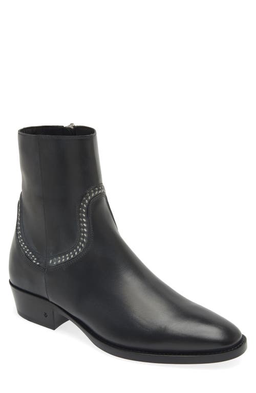 Shop John Varvatos Ludlow Brogue Zip Boot (men)<br /> In Black