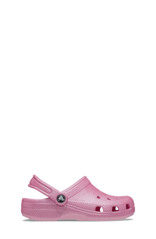 Shop Crocs Kids' Classic Glitter Clog In Pink Tweed Glitter