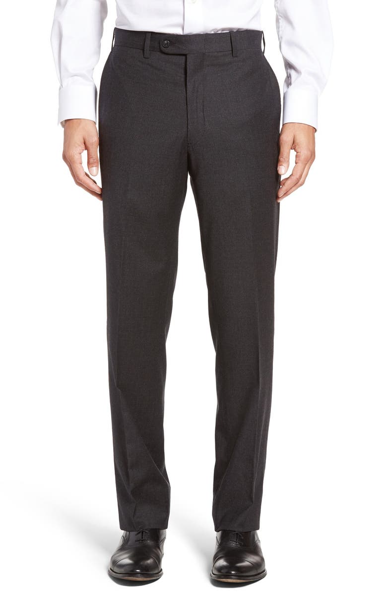 JB Britches Flat Front Stripe Wool Trousers | Nordstrom