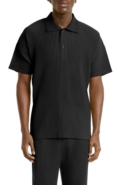 Homme Plissé Issey Miyake Monthly Colors June Pleated Polo in 15-Black at Nordstrom, Size 2