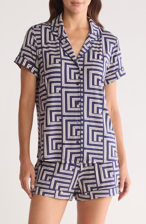 Shop Nordstrom Moonlight Short Pajamas In Navy Evening Turnpike Geo