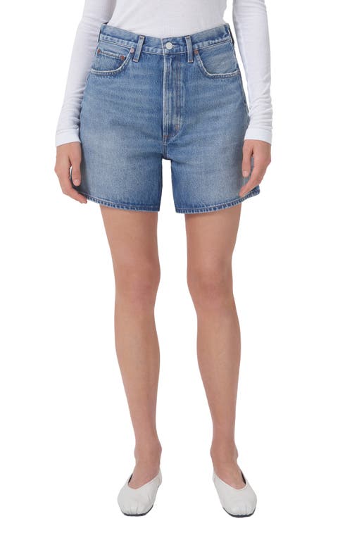 AGOLDE Stella Super High Waist Organic Cotton Denim Shorts in Mode at Nordstrom, Size 31