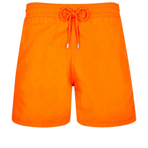 Vilebrequin Solid Swim Trunks In Orange