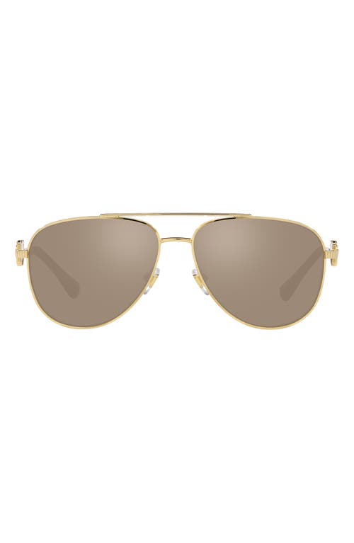 Versace Kids' 58mm Pilot Sunglasses in Gold Mirror at Nordstrom