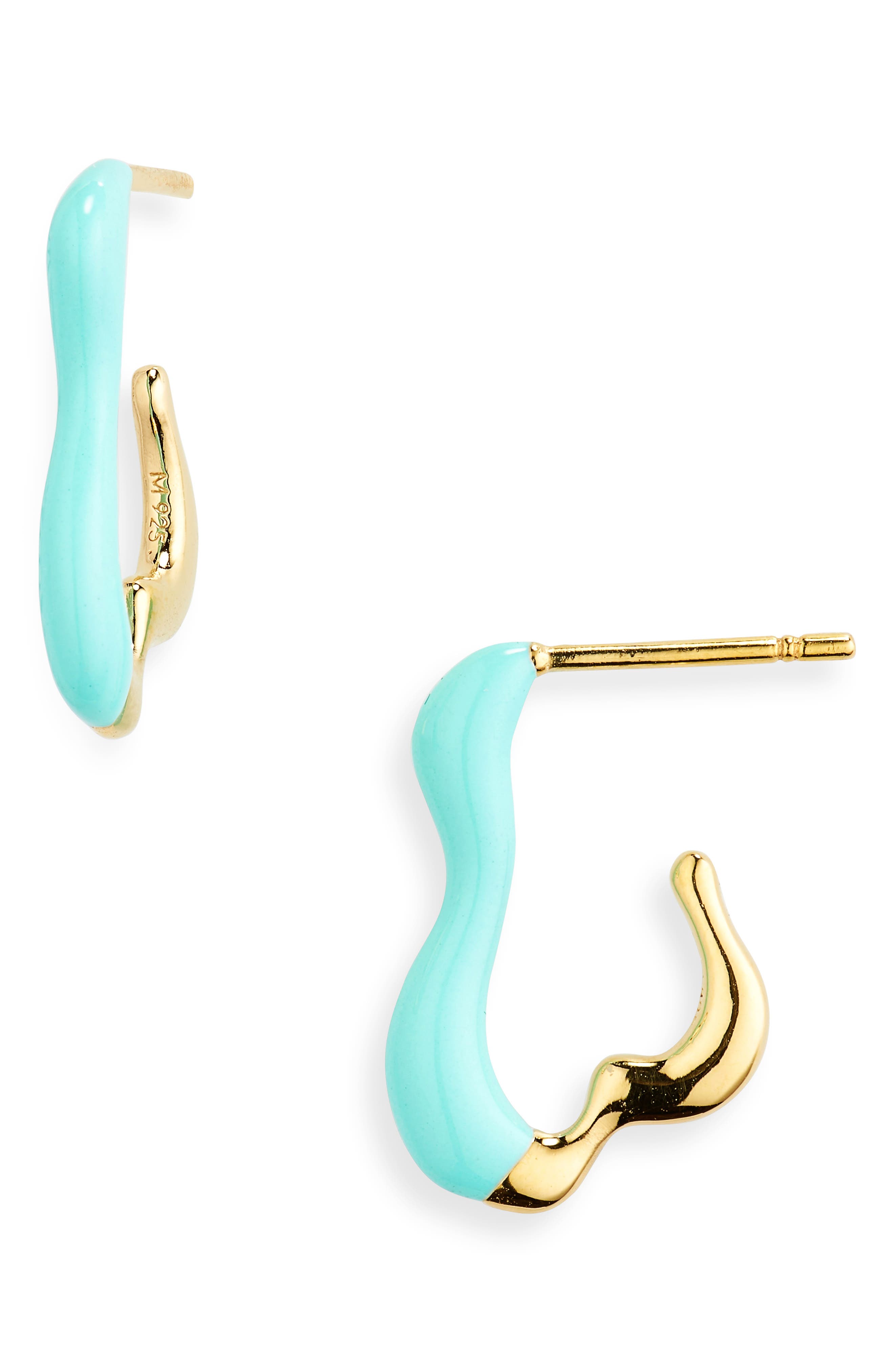 squiggle hoop earrings