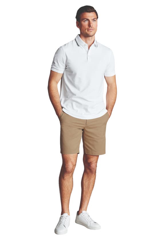 Shop Charles Tyrwhitt Cotton Shorts In Taupe