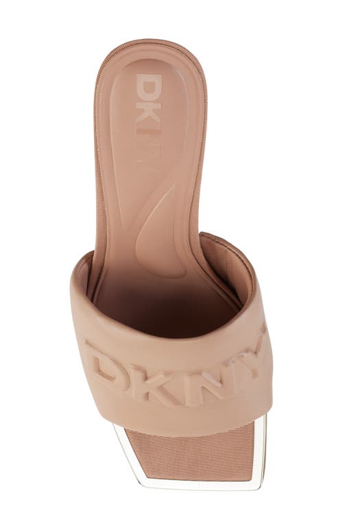 Dkny Keke Womens Embossed Leather Slide In Blush