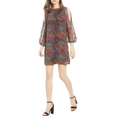 Sentimental Ny Cold Shoulder Shift Dress, Red