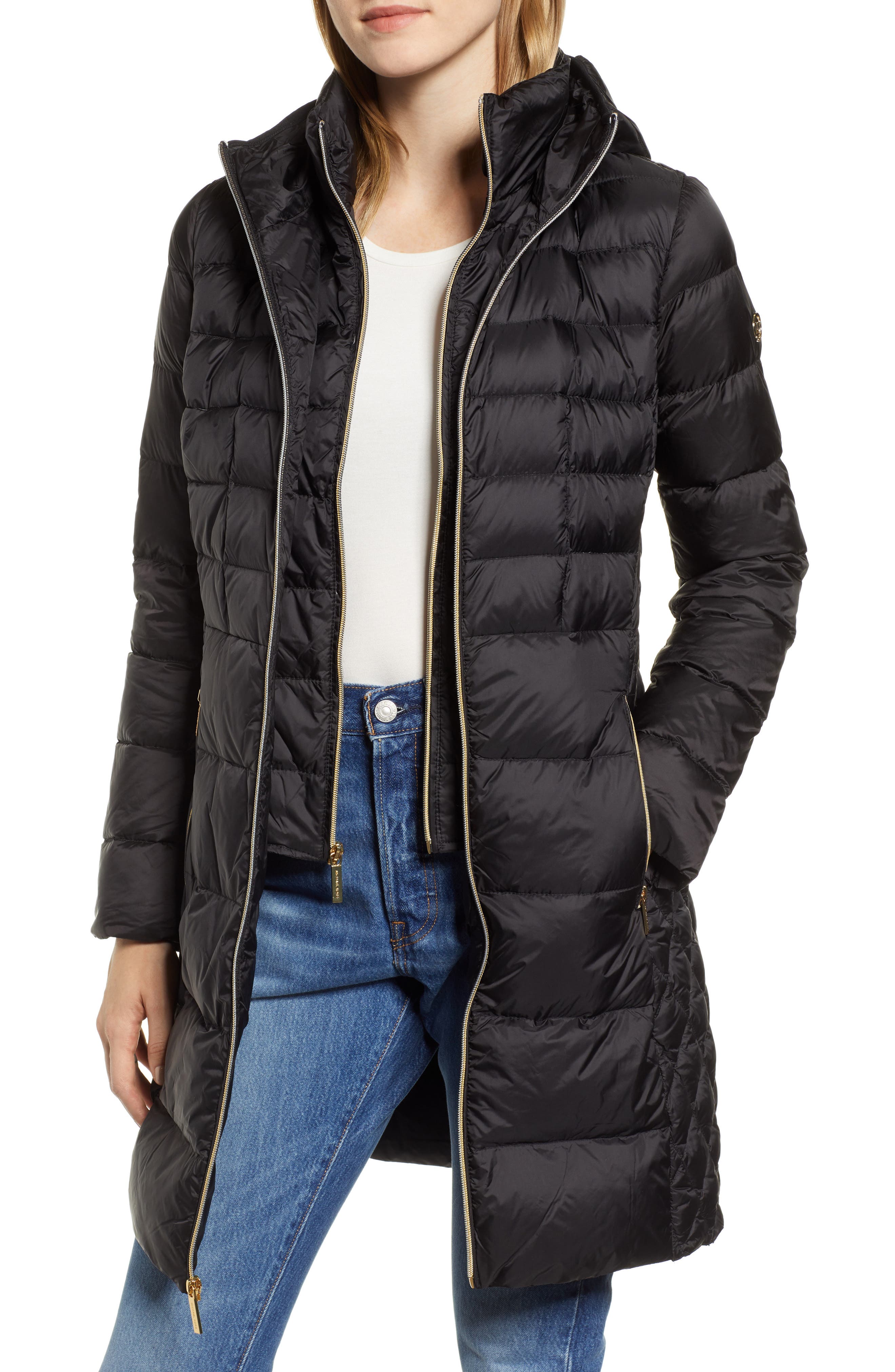 MICHAEL Michael Kors Packable Hooded Down Parka with Vest Inset Nordstrom