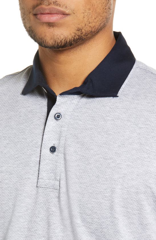 Shop Rodd & Gunn Stanley Point Dot Print Short Sleeve Polo In Smoke