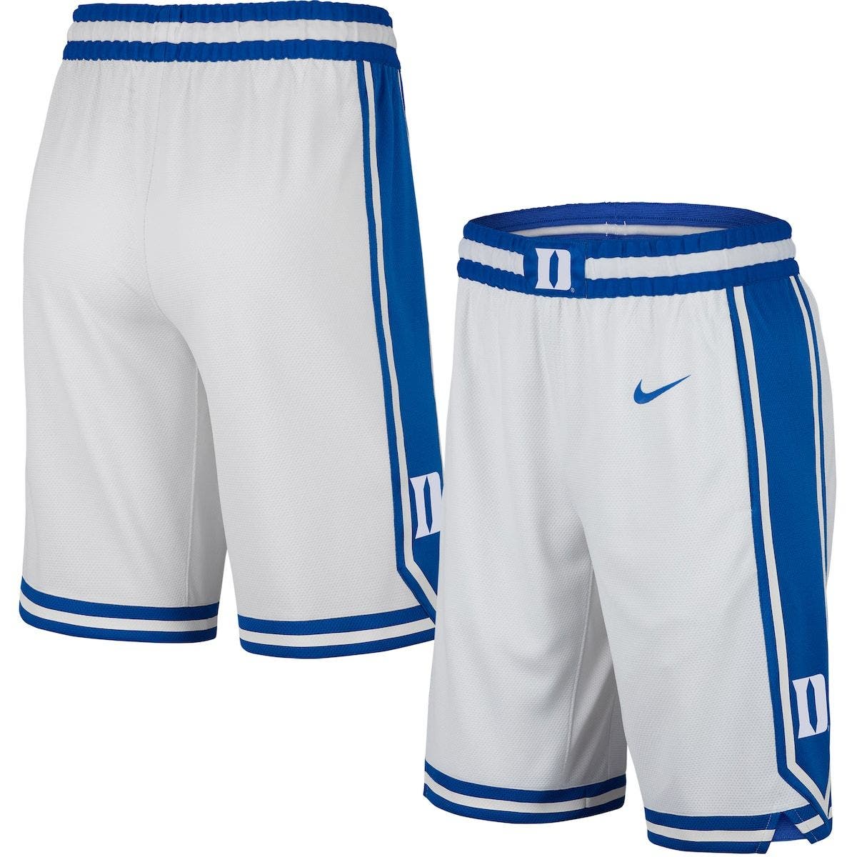 Nike Men's Nike White Duke Blue Devils Replica Team Basketball Shorts
