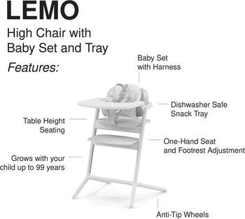 Make mealtime a breeze with the new Cybex Lemo 2 high chair! Able