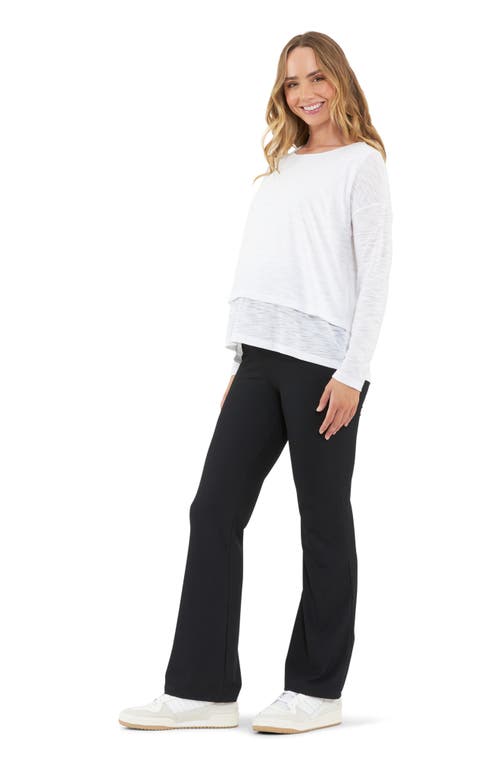 Ripe Maternity Jazmin Long Sleeve Maternity/nursing Top In White