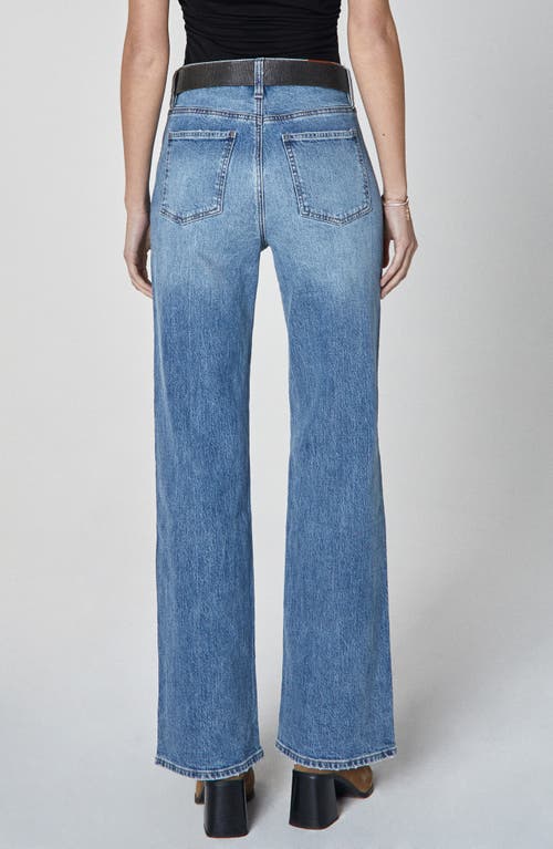 Shop Unpublished Jolene Reflecting Wide Leg Jeans In Medium Blue