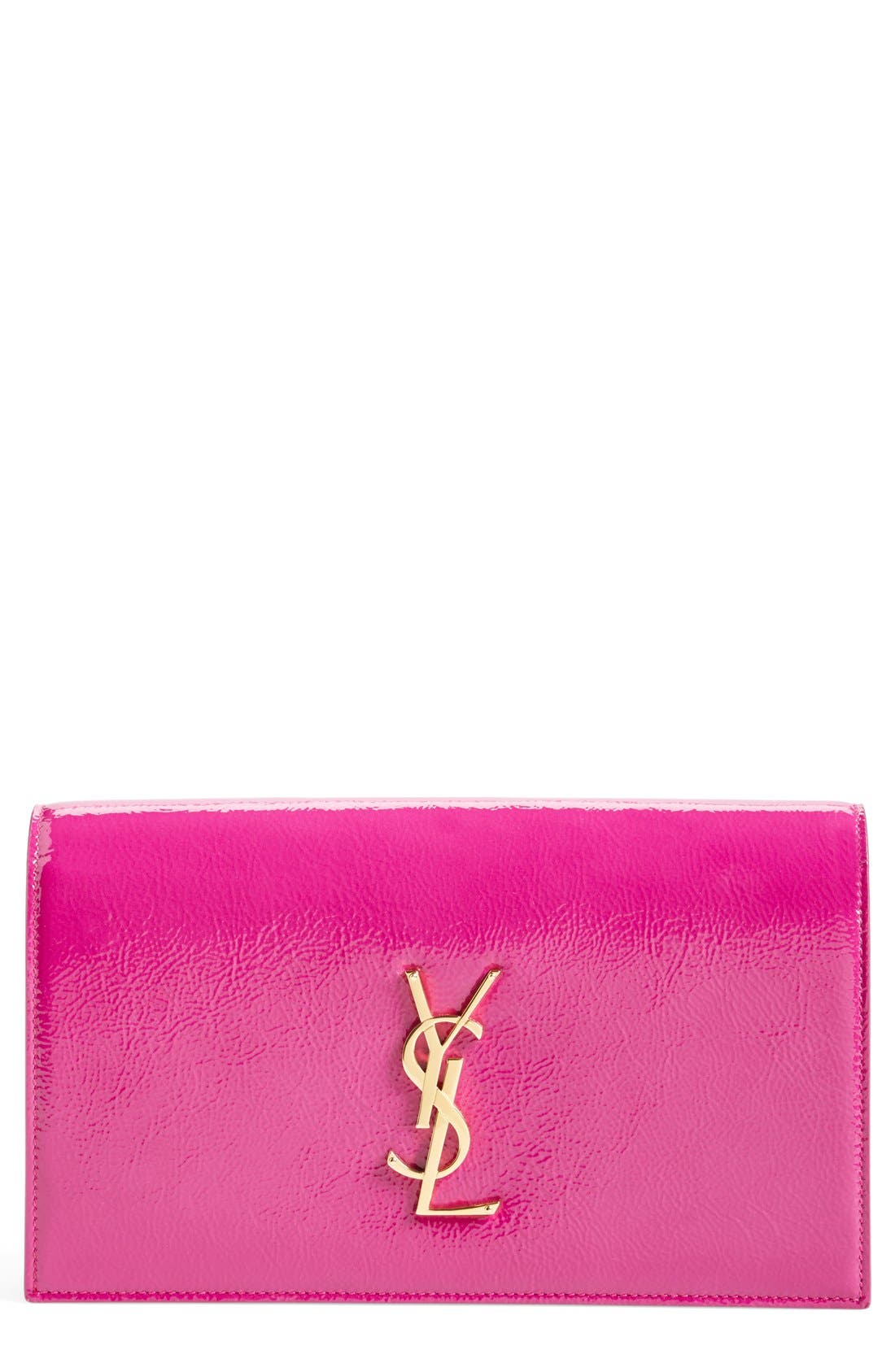 Saint Laurent 'Monogram' Leather Clutch Nordstrom