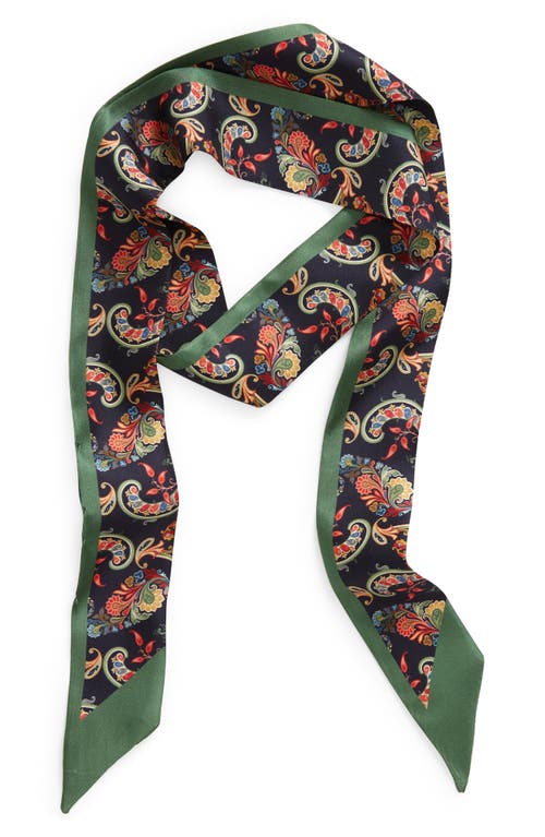 Shop Etro Paislissima Silk Scarf In X0887 Print/blue