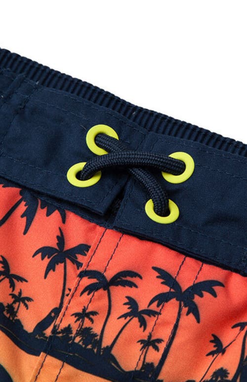 Shop Rokka&rolla Kid's Swim Trunks With Mesh Lining And Upf 50+ Protection In Island Paradise