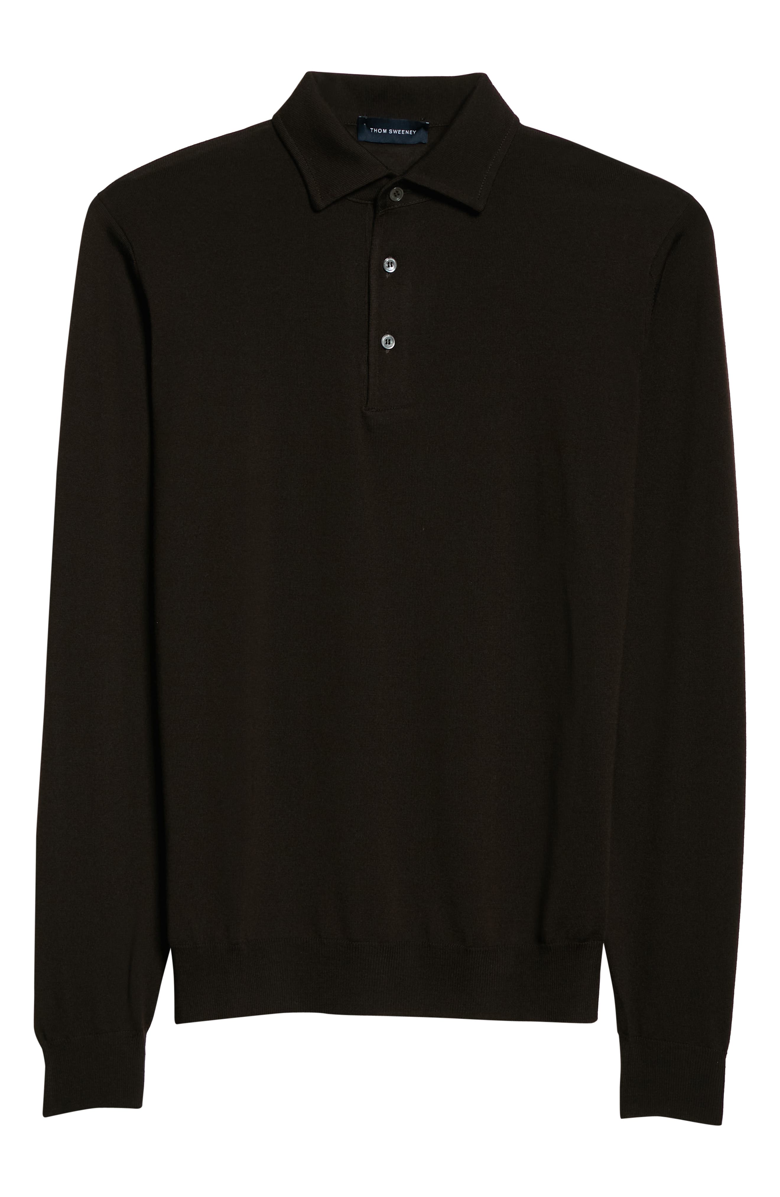 italian merino wool polo sweater