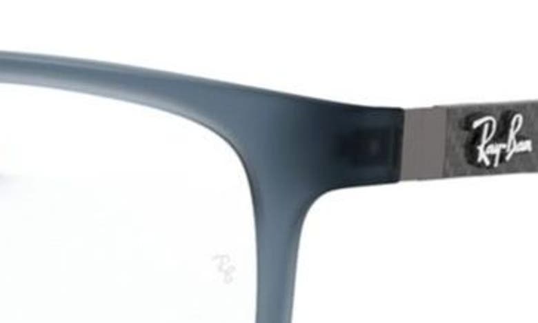 Ray Ban 55mm Square Optical Glasses In Matte Blue