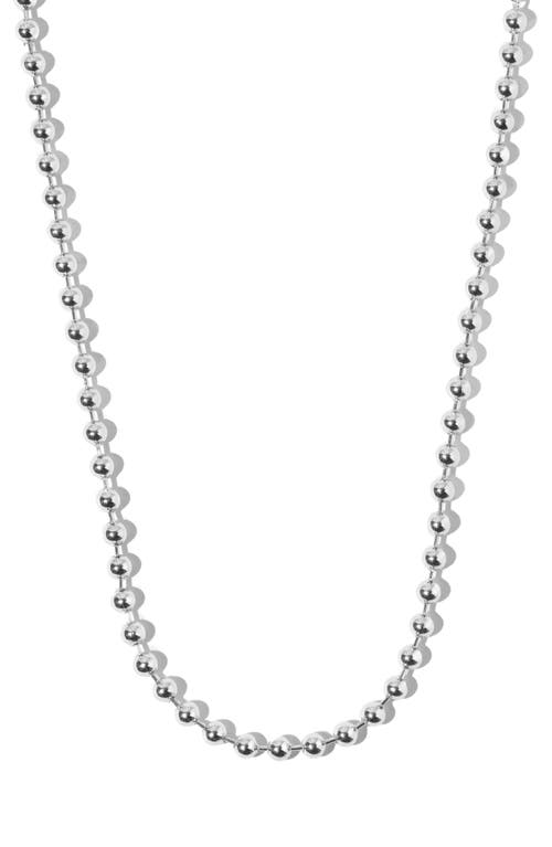Boston Ball Chain Necklace in Silver