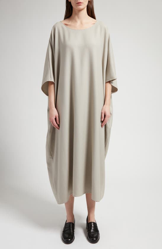 The Row Isora Cashmere Cocoon Dress In Doeskin Beige