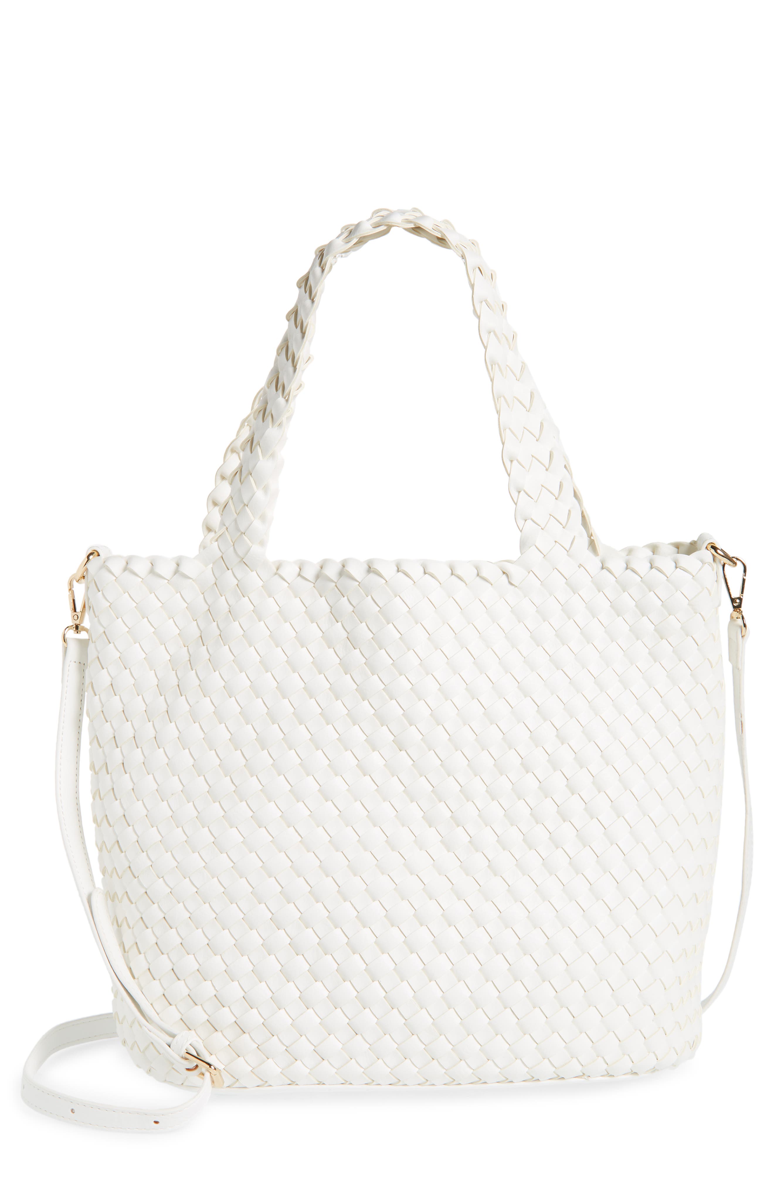 white leather handbags