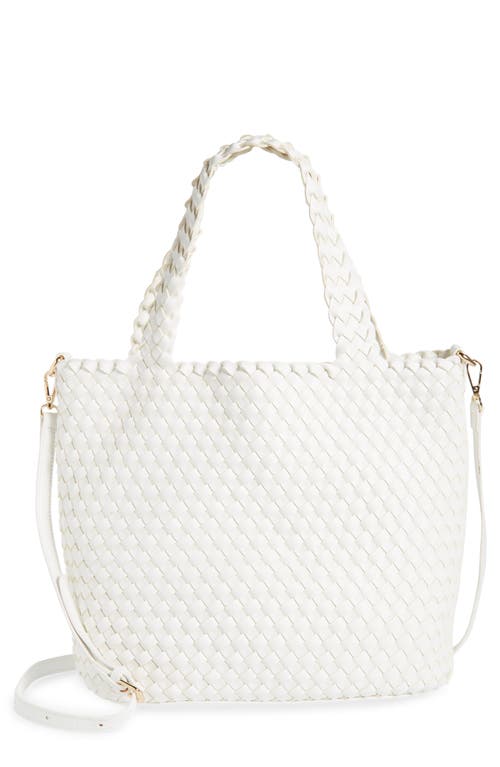 Mali + Lili Ray Woven Vegan Leather Tote & Crossbody Duo in at Nordstrom