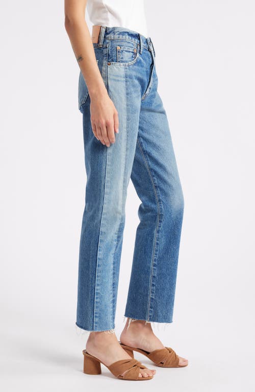 Shop Moussy Westchase High Waist Ankle Straight Leg Jeans In Blue