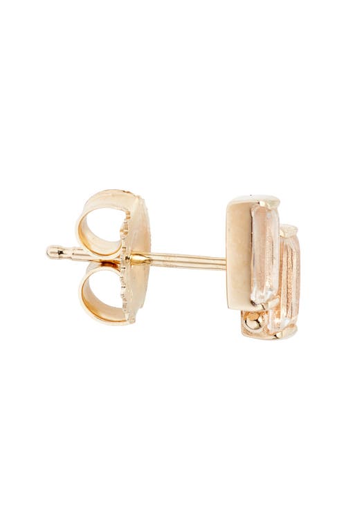 Shop Anzie Cléo Duo Stud Earrings In Yellow Gold/diamond