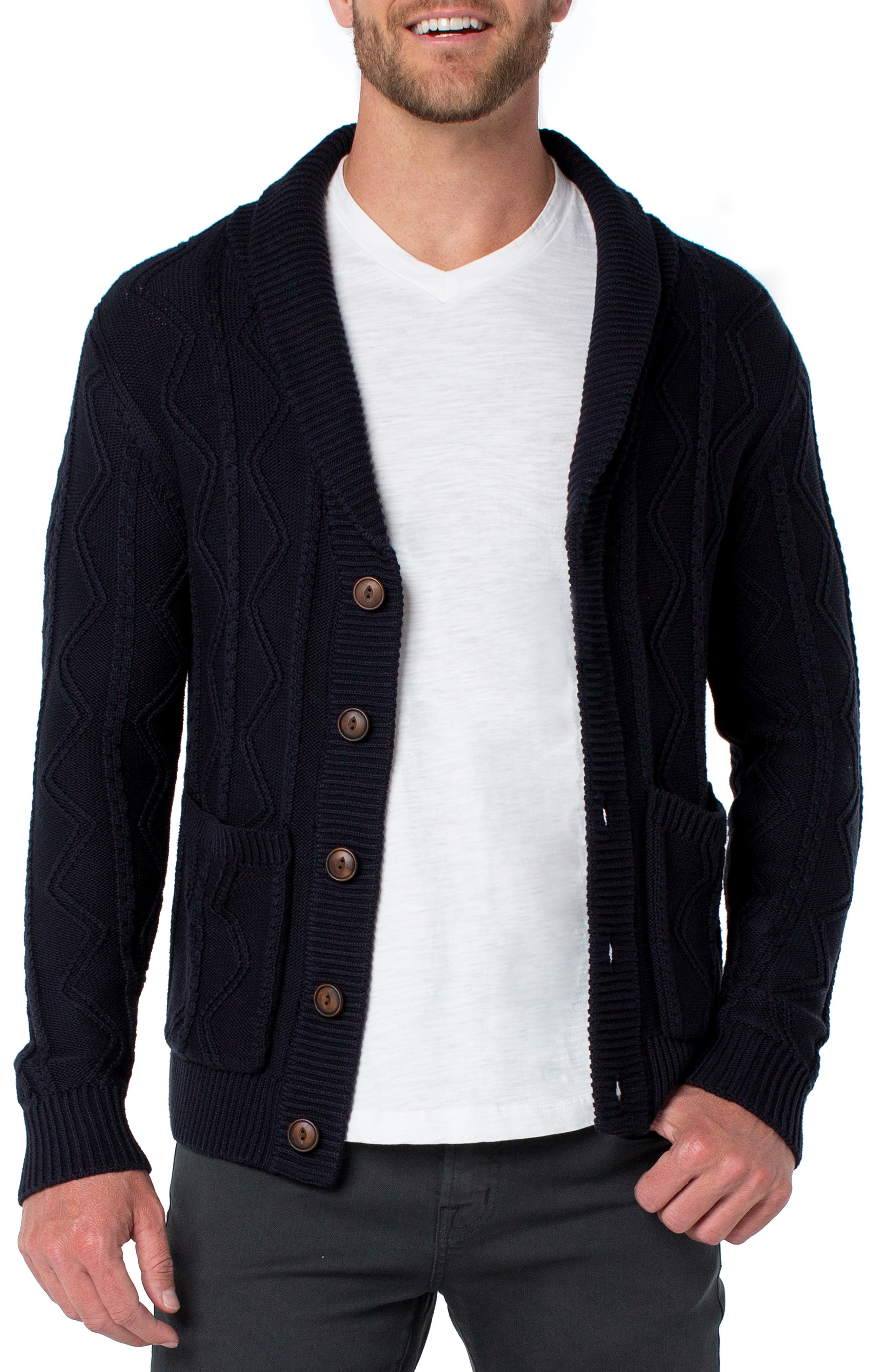 men's cardigan with pockets