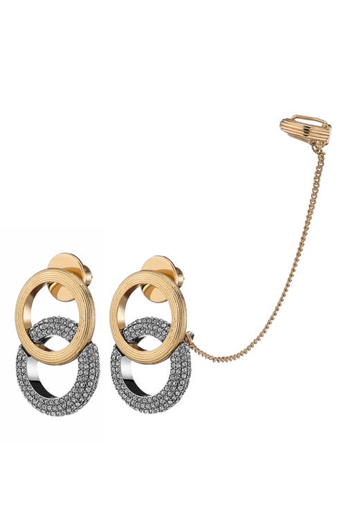 DEMARSON Convertible Emma Pavé Crystal Hoop Earrings in Gold/Pave Crystal