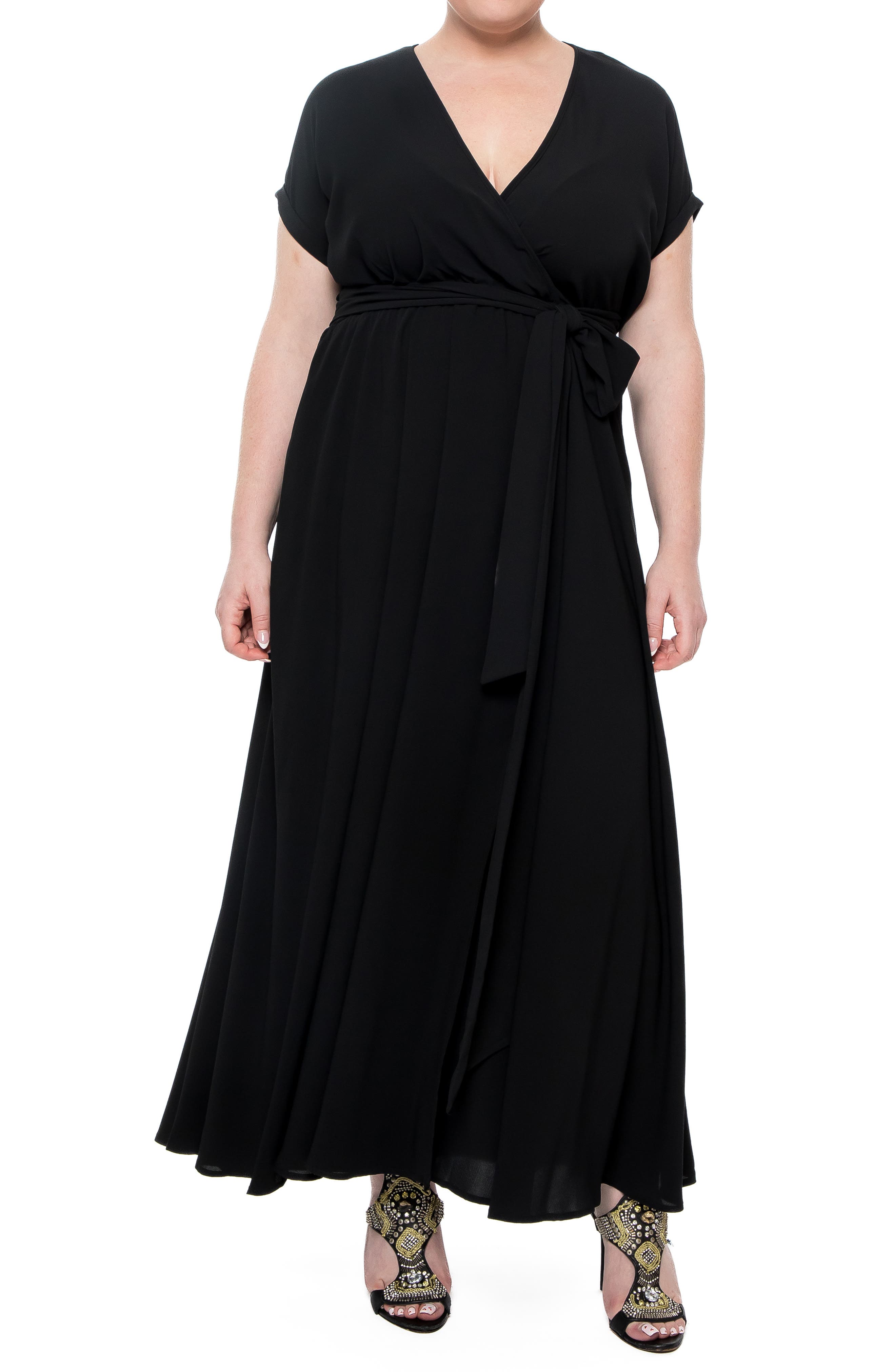 MEGHAN LA Jasmine Wrap Maxi Dress | Nordstromrack